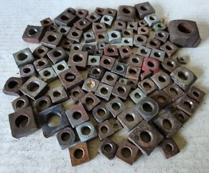 Vintage Square Bolt Nut Steel 2 pounds 6 ounces Misc. Sizes Lot #3 - Picture 1 of 6
