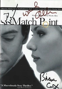 Woody Allen, Emily Mortimer & Brian Cox signed Match Point DVD - Proof - Picture 1 of 7