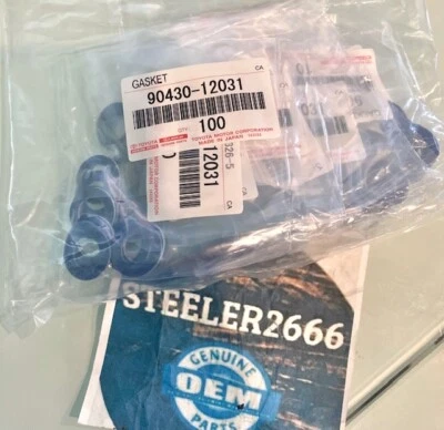 GENUINE TOYOTA LEXUS OIL DRAIN PLUG WASHER GASKET 90430-12031 SET of 100 - Image 1 of 4