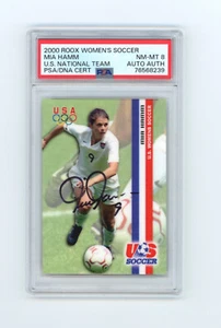 Mia Hamm 2000 Roox USWNT Soccer Autographed Version PSA 8 Auto Extremely Rare!!! - Picture 1 of 2