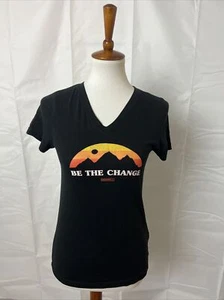Merrell Shirt Womens XS Graphic Tee Black Short Sleeve Be The Change - Picture 1 of 7