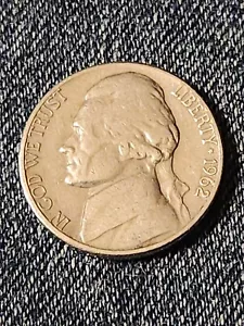Jefferson 1962 cinco centavos níquel Denver D marca como nueva - Imagen 1 de 2
