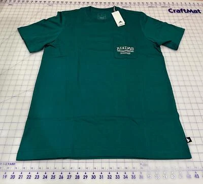 NWT Men's Large Adidas Golf Groundskeeper Pocket T-Shirt in Collegiate Green - Image 1 of 4