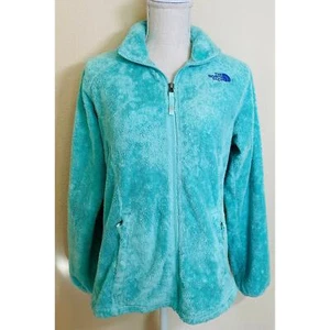 The North Face Girls Blue Teal Fleece Zip Up Jacket Size XL - Picture 1 of 7