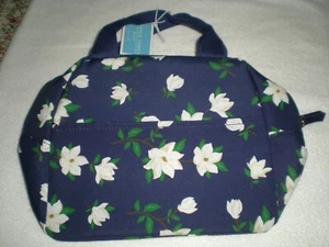 Draper James Brotzeittasche marineblau Magnolie Blumen neu mit Etikett isoliert - Bild 1 von 4
