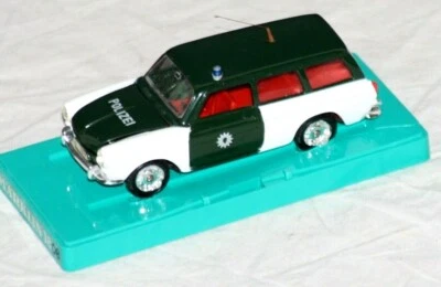 Vintage Marklin VW Squareback Polizei Wagon, #1806, with Orig Plastic Case, Mint - Image 1 of 4