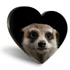 Heart MDF Coasters - Cute Meercat Portrait Animal  #15876