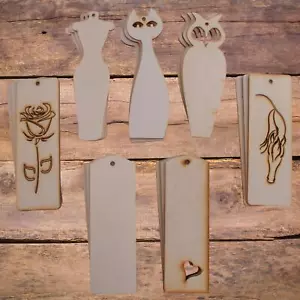 Wooden Bookmarks 7 Shapes - Picture 1 of 19