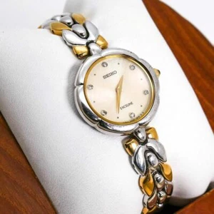 SEIKO EXCELINE Wristwatch Diamond Antique 1380 - Picture 1 of 10