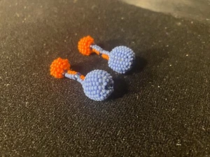 Paul Smith blue / orange 'bean' cufflinks - Picture 1 of 6