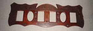 ANTIQUE AUSTRALIAN 1920-30s ERA CHIP CARVED LONG CEDAR TIMBER PICTURE FRAME - Picture 1 of 6