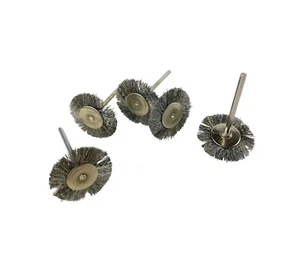 Pack of 5 Flat Wheel Brushes, Steel Wire, 2.9mm Shank, 20mm Dia. X1303 - Picture 1 of 1