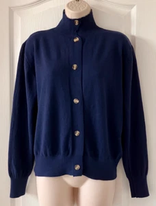 cardigan size 14 NEW Navy Blue Soft Knit washable - Picture 1 of 6