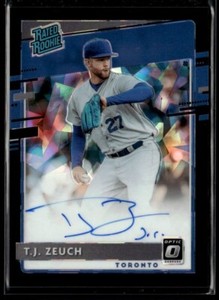 2020 Donruss Optic Rated Rookies Signatures Black T.J. Zeuch Rookie Auto /25