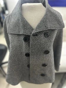 TAHARI BLACK & WHITE WOOL BLEND TWEED CAPELET JACKET WOMEN'S  SIZE 4 EUC! - Picture 1 of 6