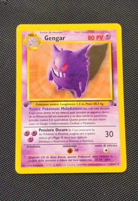 CARTA CARD POKEMON GENGAR 20/62 FOSSIL PRIMA EDIZIONE ITA NO dragonite Moltres - Immagine 1 di 4