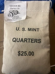 2003-D Missouri State Quarter Original Mint Sewn Bag 100 coins - Picture 1 of 2