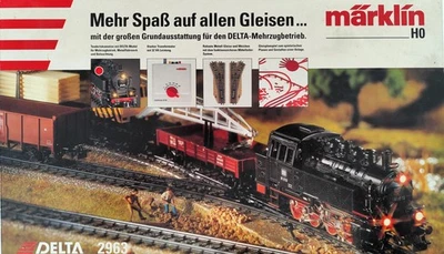 Märklin  H0 Bauzugset  Delta  2963  Dampflok BR081  4 Güterwagen  neu  OVP RAR - Bild 1 von 4