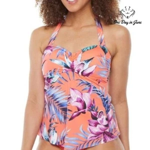 Camiseta tankini floral Liz Claiborne talla 8 - Imagen 1 de 2