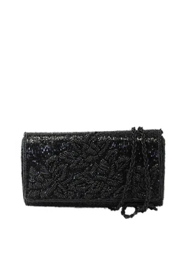 La Regale женщин бисером прямоугольный застежки наплечная сумка Дамская сумка черный - Изображение 1 из 4