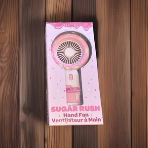 Sugar Rush Hand Fan Ventilateur à Main Pink Or Purple With Turquoise - Picture 1 of 5