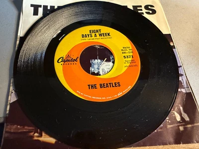 The Beatles, Eight Days a Week, Capitol LA Pressing 5371 45, Sleeve, all VG+ - Image 1 of 4