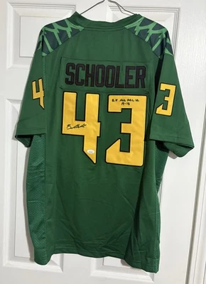 Camiseta deportiva personalizada firmada por Brenden Schooler Oregon Ducks ¡con certificado JSA! Foto 1 de 3