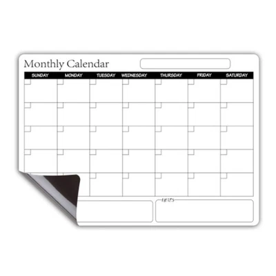 Magnetic Monthly Calendar Whiteboard-Dry Erase Weekly Planner for Fridge, Office - Image 1 of 4