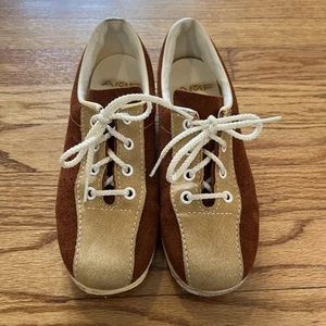 AMF Women's Brown/Tan Two-Tone Bowling Shoes Size 6.5 - Picture 1 of 5