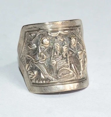 Antique Chinese Silver Adjustable Ring  - Image 1 of 4