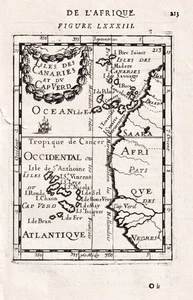 Mappa Delle Isole Canarie Capo Verde Cabo 1719 Incisione In Rame - Foto 1 di 1