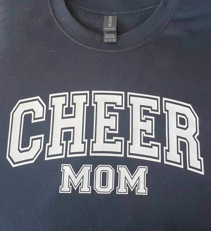 Cheer Mom Black Crewnecks Sweatshirt - Image 1 of 1