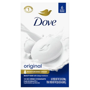 Dove Beauty Bar Seife Original, 6 Riegel für weiche, glatte Haut, mit 1/4 Moisturizi - Bild 1 von 12