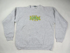 Vtg 90s 1999 Pokemon Pikachu Crewneck Sweatshirt Nintendo Youth L/XL Adult S - Picture 1 of 10