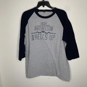 Tultex Womens XL Lady Antebellum Grey/Navy Wheels Up 2015 Tour Band Shirt - Picture 1 of 10