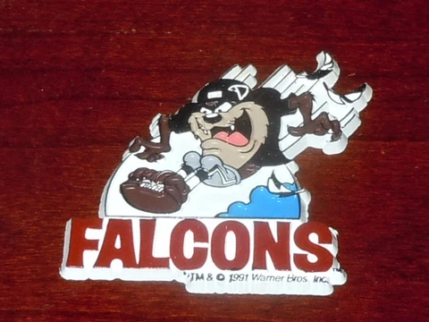 TAZ ATLANTA FALCONS LOONEY TUNES Vtg Rubber NFL Football MAGNET Standings Board Cover