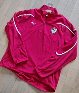 Vintage VfB Stuttgart Puma Sweatshirt XXL Pullover Red Men's Jersey 2XL Fleece - Picture 1 of 9