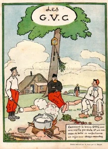 SOLDAT GVC CHASSE MOUCHE DELAW HUMOUR 1916 PRINT  - Picture 1 of 1