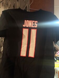 Atlanta Falcons #11 Julio Jones Youth L Black Shirt Custom Gildan