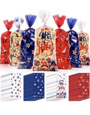 American Flag Patriotic Star Goodies Bags Happy 4th of July Party Favor Bags