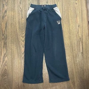 Nike Boys Sweatpants Wide Leg Elastic Waist Pull-On Side Pockets Blue Size M - Picture 1 of 10