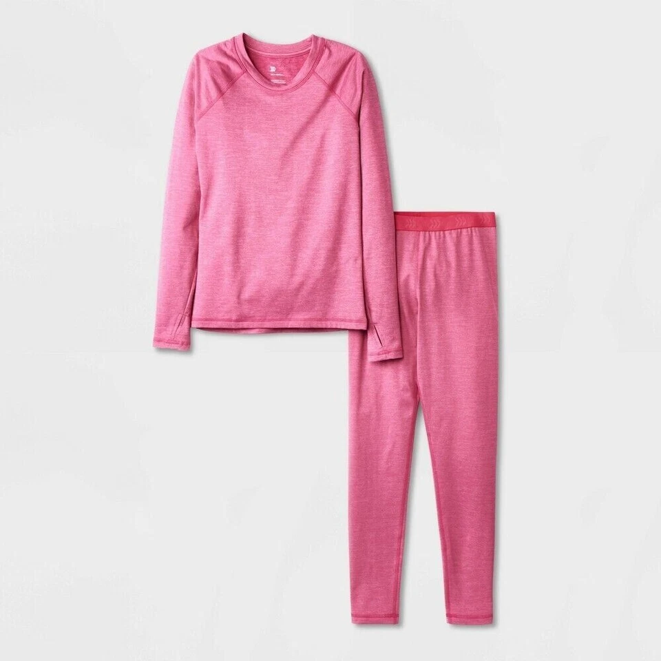 MML) Girls' 2 piece Thermal Set - All in Motion Pink Large 10/12 - Image 1 of 1