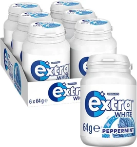 White Peppermint, Sugar Free Chewing Gum, 64G Bottle (Case of 6) - Picture 1 of 12