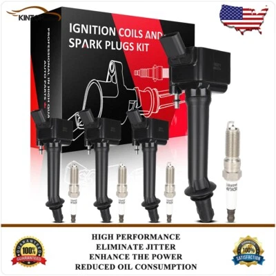 Ignition Coils & Spark Plugs Kit For Chevrolet Malibu 2016 2017 2018 2019 1.8L - Image 1 of 4