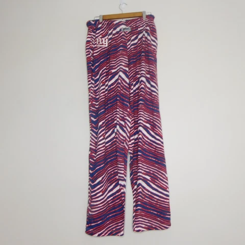 New York Giants NFL Team Apparel Tiger Striped Zumba Track Pants Logo Size XL Cover