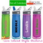 2 x PERSONALISED NAME STICKERS FOR WATER DRINKS BOTTLE SCHOOL BIKE LUNCHBOX KIDS