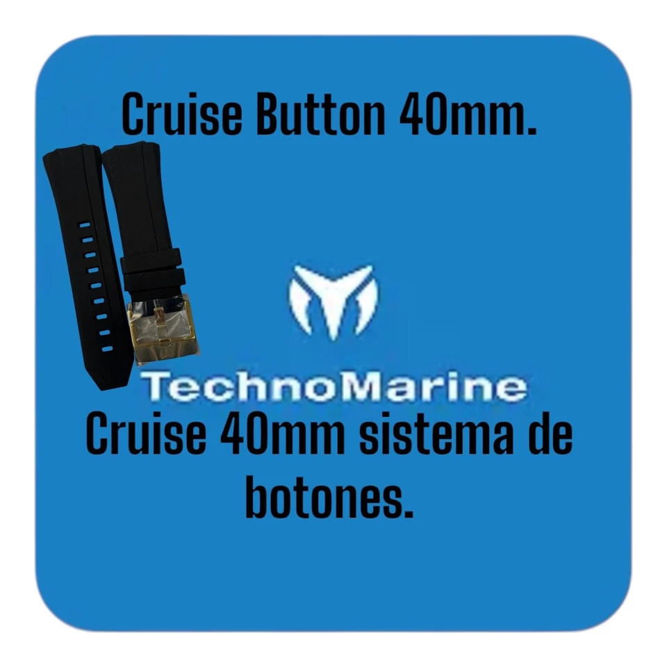 Sistema de botones de crucero TechnoMarine correa de 40 mm - ENVIAR MODELO # O CANCELARÁ EL PEDIDO Foto 1 de 4