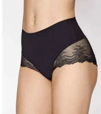 Calcinha Spanx Undie-tectável de renda hi-hipster SP0515 preta pequena nova sem etiquetas - Imagem 1 de 4