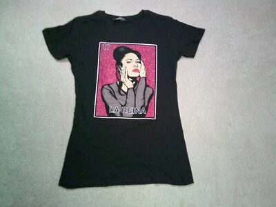 Camiseta Selena La Reina Mujer XL Extra Grande Negra Lotería Foto 1 de 4