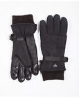 Rainforest Arctic Men&#39;s Fleece Lined Ski Gloves With Cuff Tech Touch Black S/M